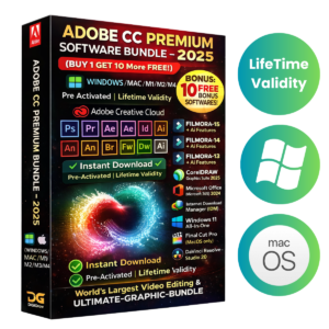 ADOBE CC PREMIUM SOFTWARE BUNDLE - 2025 (BUY 1 GET 10 More FREE!)