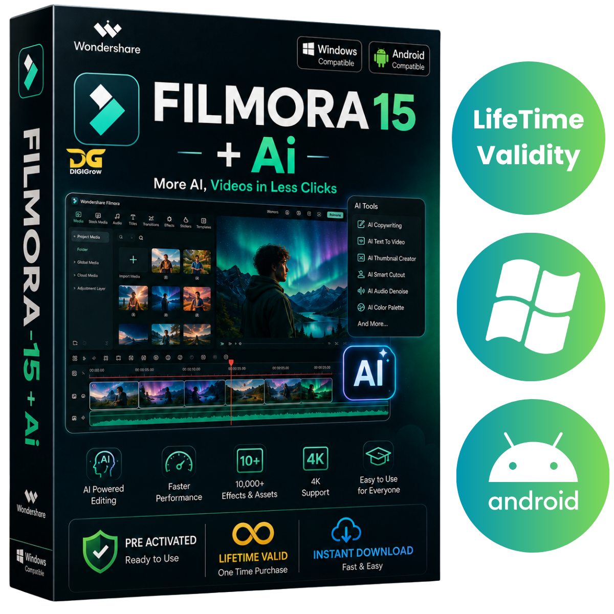 FILMORA-15 (v15.5.3.19727) + Ai Features (Latest-2026-version)